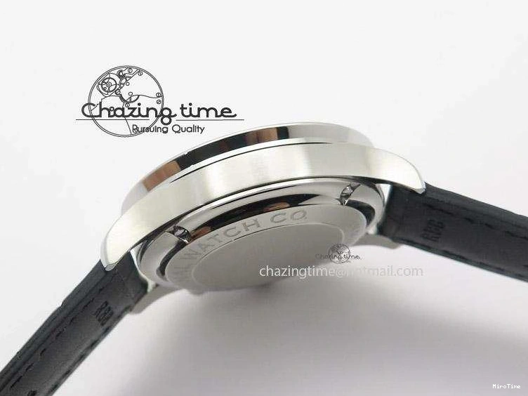 MIROTIME 0104 Unique Portuguese 40mm Chrono SS Map Dial on Black Leather Strap A 7393